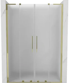 Mexen Velar L Duo drzwi prysznicowe rozsuwane 140 cm, szron, złote - 871-140-003-32-50