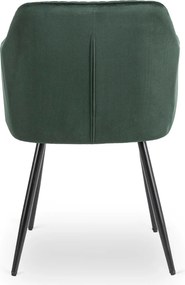 Krzesło Tapicerowane SHANE Zielone Nowoczesne Loft