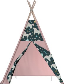 Tipi kolor brązowy tkanina wzorzysta