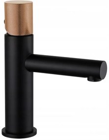 Mexen Elba One bateria umywalkowa, czarna/rózowo złota - 74101-76
