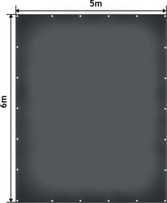 Plandeka wodoodporna 5x6 m 650g/m² biała UV PVC