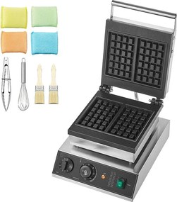 Gofrownica SucceBuy Waffle Maker Komercyjna Maszyna do Gofrów 2PCS 2000W Prostokątna Maszyna do Pieczenia