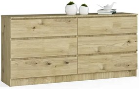 Komoda do sypialni z gładkim frontem dąb artisan D7-T26