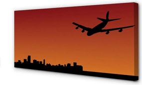 Obraz drukowany na płótnie Samolot w Chmurach