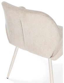 Beżowe tapicerowane fotele jadalniane zestaw 2 szt. Ansu – Marckeric