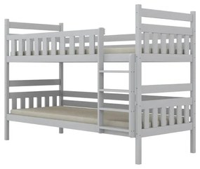 Łóżko piętrowe BARTEK 200x80 białe drewniane trzyosobowe KOCOT KIDS
