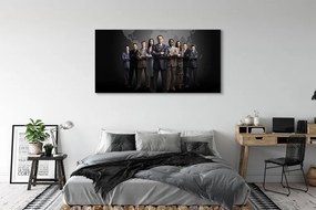 Duży obraz na płótnie Mapa z Ludźmi