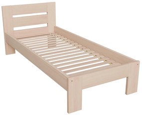 Łóżko drewniane bukowe naturalne ze stelażem 90x200 MATILDA 98/205/87 cm