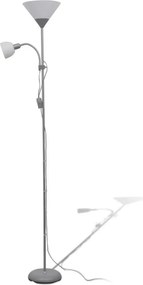 Szara lampa podłogowa dwupunktowa - 5X EX06 K7-G57