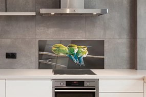 Szkło do Kuchni na Ścianę Ptasie Zgromadzenie na Drzewie