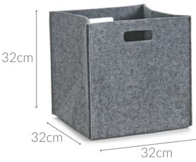 Kosz do przechowywania, kwadratowy, filcowy - pojemnik 33 l, ZELLER