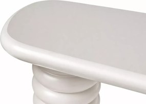 Konsola do przedpokoju Salwador biała MDF 158 cm nowoczesna japandi minimalistyczna wąska elegancka do przedpokoju soft modern
