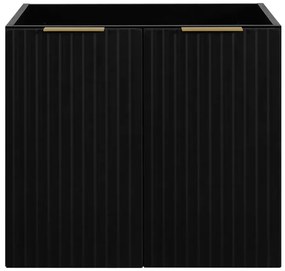Czarna szafka dwudrzwiowa łazienkowa 60 cm S7-S19