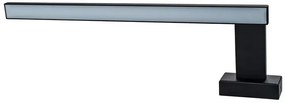 Czarny kinkiet nad lustro prawostronny - N016-Faggi 45x12x4 cm
