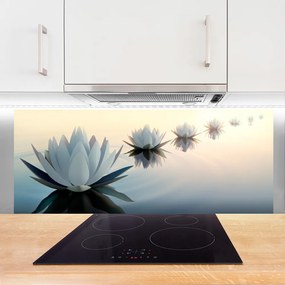 Panel Szklany Szlachetny Grzybień Biały