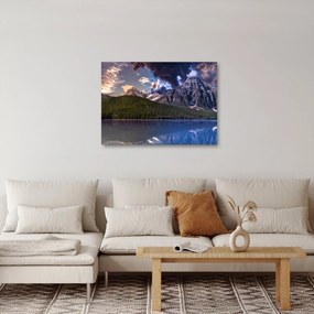 Obraz jeziora i gór (70x50 cm)
