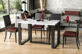 Stół rozkładany BORYS 130(250)x80 biały połysk ENDO
