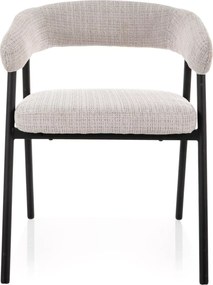 Krzesło jadalniane KATANA z czarnymi nogami, szare