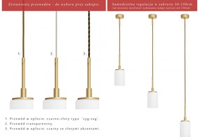 Złota lampa wisząca na przewodzie KR-S1G