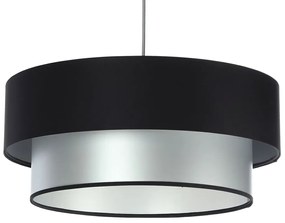 Srebrno-czarna lampa z podwójnym abażurem - S415 Marhal