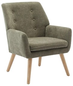 Fotel z zieloną tapicerką - SERINO