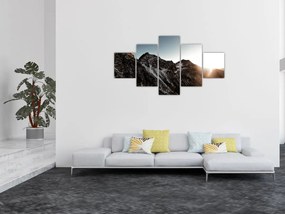 Obraz skalistego pasma górskiego (125x70 cm)