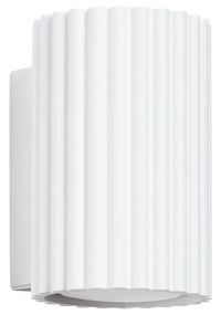 Kinkiet KARBON 10 biały ryflowany SOLLUX  LIGHTING