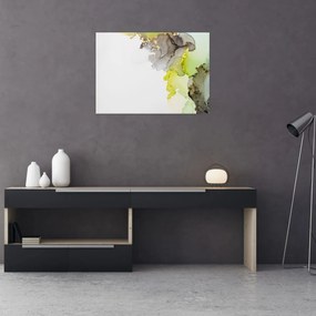 Obraz na szkle - Sztuka abstrakcyjna w tuszu (70x50 cm)