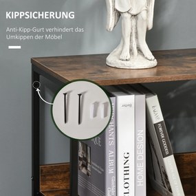 HOMCOM Czarna komoda z 3 szufladami lnianymi i półkami z uchwytami