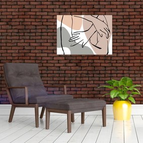 Obraz - Kobieta linia sztuki ciała N⁰2 (70x50 cm)