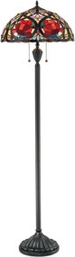 Elstead QZ-LARISSA-FL - Lampa stojąca Tiffany LARISSA 2xE27/100W/230V