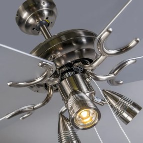 Nowoczesny wentylator sufitowy stalowy - Mistral 42