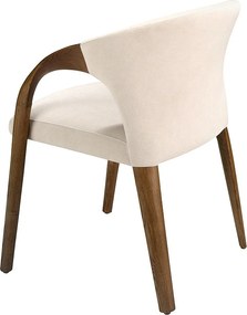 Krzesło z kremowego aksamitu 5151 ANGEL CERDA