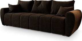 Masseno Sofa MADISON z funkcją spania i pojemnikiem na pościel, Rozkładana sofa - Brązowy, SAWANA 16