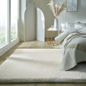 Biała syntetyczna skóra 200x290 cm Ivy Luxury Fur – Flair Rugs