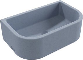 Umywalka betonowa półokrągła wisząca / nablatowa bez otworu na baterię 49 x 30 cm PALANGA | różne kolory : Kolor - Lawendowy, Typ montażu - podwieszana