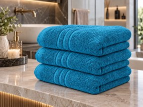 Ręcznik kąpielowy Comfort Maxi 100x180 cm azurowy, 100% bawełna