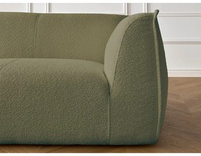 Zielona sofa z materiału bouclé 242 cm Giorgia – Bobochic Paris