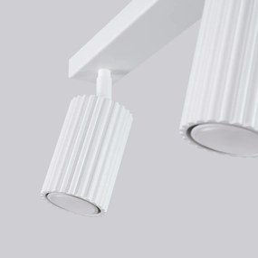 Listwa oświetleniowa 2-punktowa KARBON 2L biała ryflowana SOLLUX  LIGHTING
