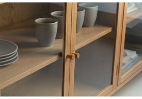 Witryna w dekorze dębu w naturalnym kolorze 180x80x40 cm Ceci – MOME