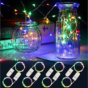 NETTLIFE LED String Lights 8 Pack 2M 20 LED Bateryjne Lampki Choinkowe Dekoracja Bożonarodzeniowa