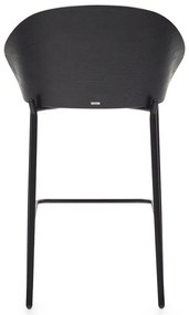 Czarno-szary hoker (wysokość siedziska 65 cm) Eamy – Kave Home