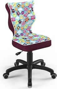 Obrotowe krzesło dziecięce z wzorami Petit Black rozmiar 4 (133-159 cm)