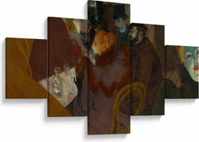 Obraz - Henri de Toulouse-Lautrec, At the Moulin Rouge, reprodukcje (125x70 cm)