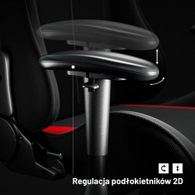 Fotel gamingowy materiałowy czarno-czerwony: Diablo X-Starter