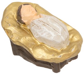 Szopka bożonarodzeniowa + 7 figurek, 30 x 18 cm