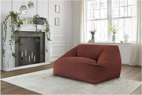 Pomarańczowy sztruksowy worek do siedzenia Lilibet – Bobochic Paris