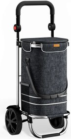 Jurhan Torba na zakupy na kółkach EASY, 50l, czarna