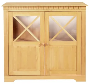 Witryna z litego drewna sosnowego w naturalnym kolorze 95x35 cm Lisa – Støraa