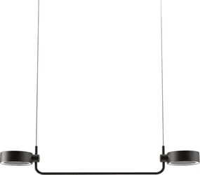 Zafferano SUPER O Czarna lampa wisząca LED z możliwością ładowania i ściemniania